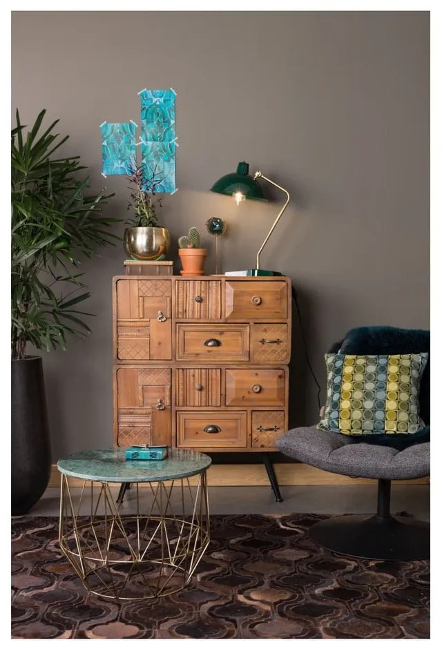 Масичка за кафе с мраморен плот , ⌀ 51 cm Boss - Dutchbone