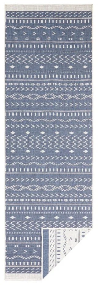 Синьо-кремав килим на открито , 80 x 250 cm Kuba - NORTHRUGS