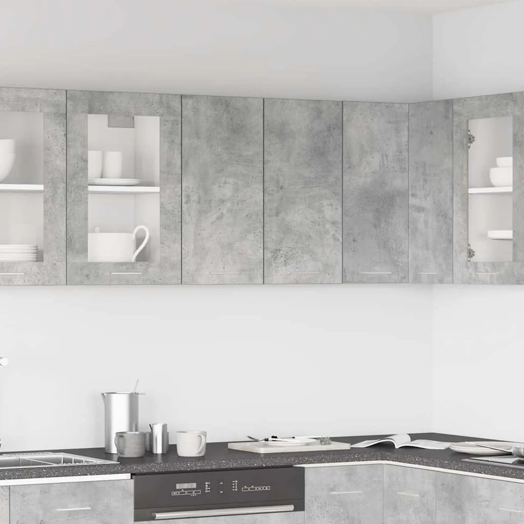 801272 vidaXL Висящ шкаф, Lyon бетонно сив, 60x31x60 см, инженерно дърво