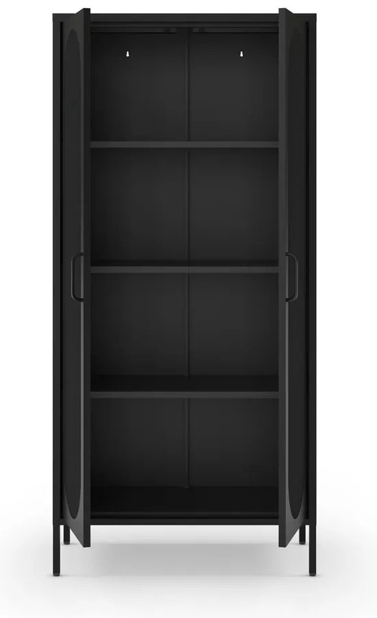 Черно метално шкафче 80x170x40 cm Diora – Marckeric