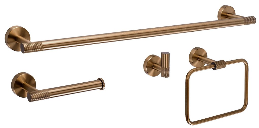 Комплект аксесоари за баня GRID Brush Copper 4 части