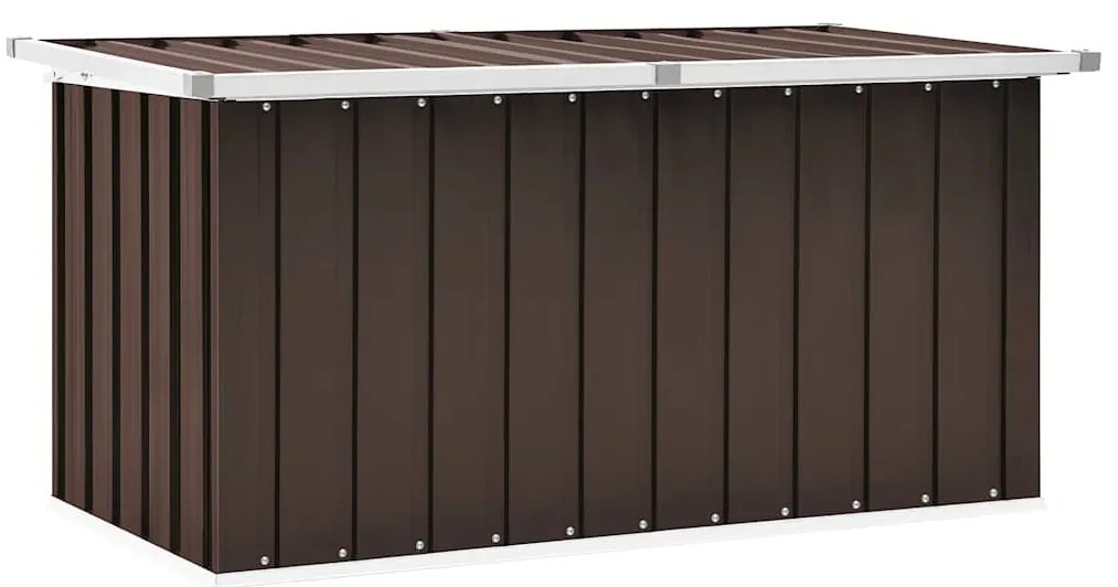 46264 vidaXL Градински сандък за съхранение, кафяв, 129x67x65 см