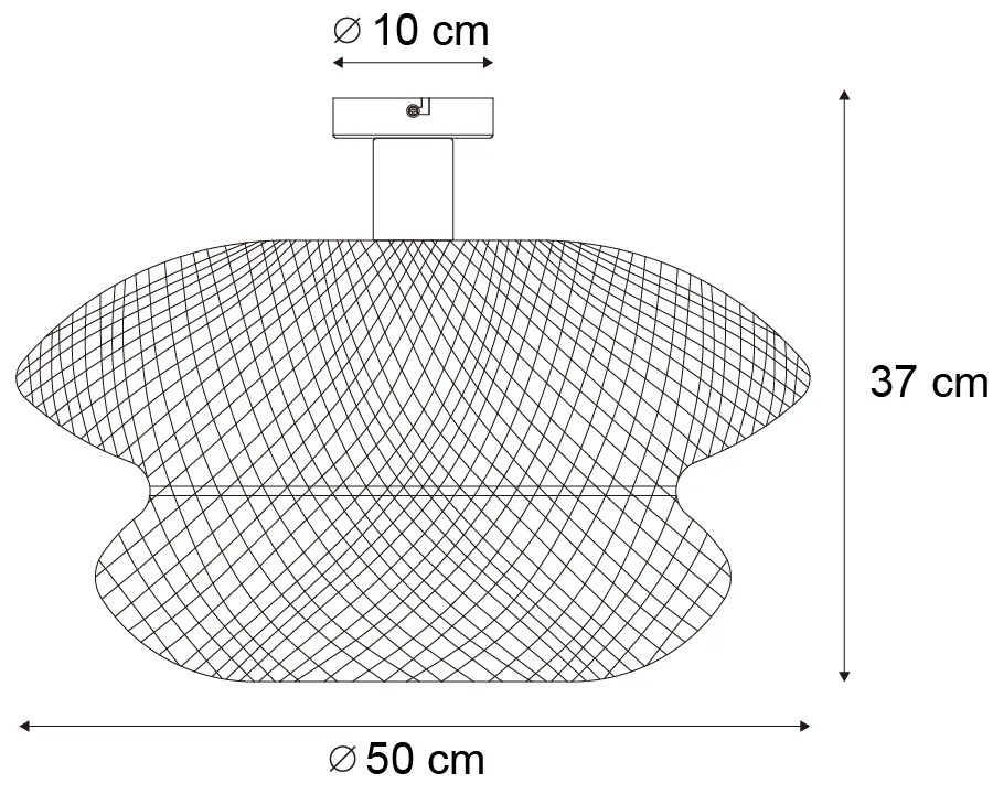 Ориенталска бамбукова таванна лампа - Ostrava Double