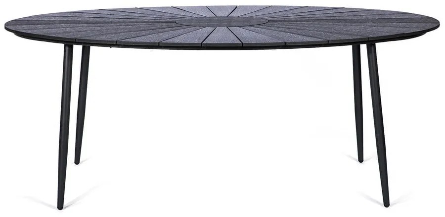 Комплект от 4 ратанови стола за хранене Sofia и черна маса Marienlis - Bonami Essentials