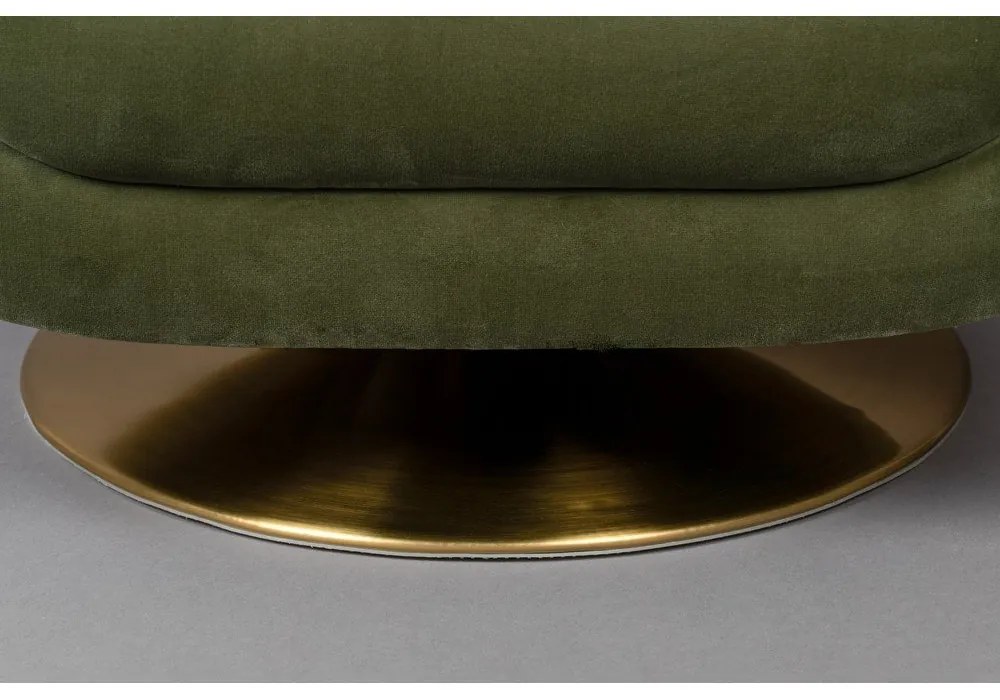 Маслиненозелено кадифено кресло Member - Dutchbone
