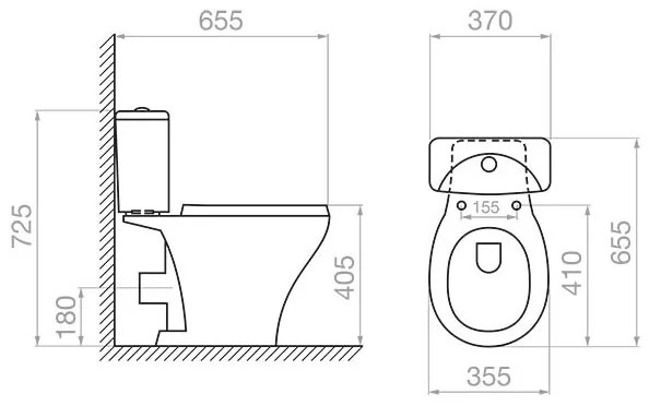 Тоалетна чиния Pyramis Karystos II Rimless PS