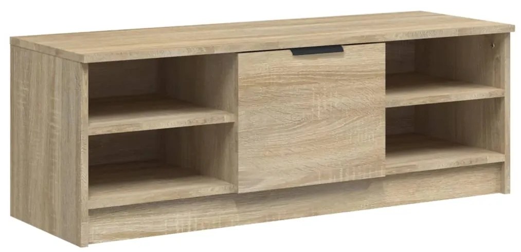 811370 vidaXL ТВ шкаф, бетонно сиво, 102x35,5x36,5 см, инженерно дърво