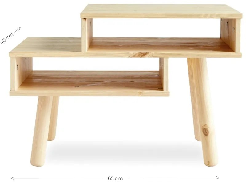 Масичка за кафе от борова дървесина в естествен цвят Hako - Karup Design