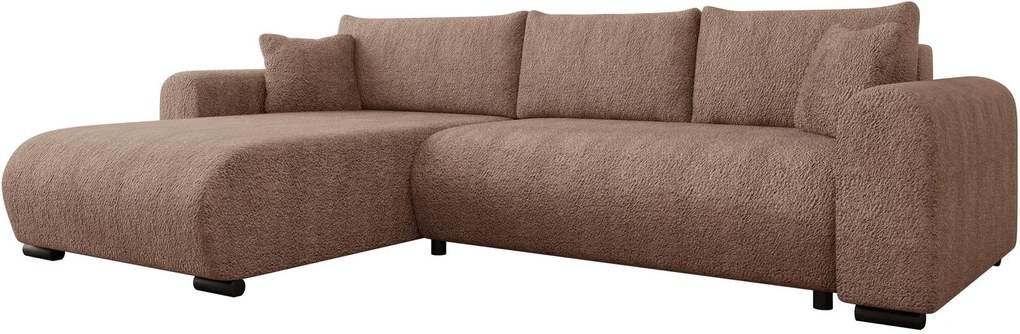 Ъглов диван Merkos-Светло кафяво