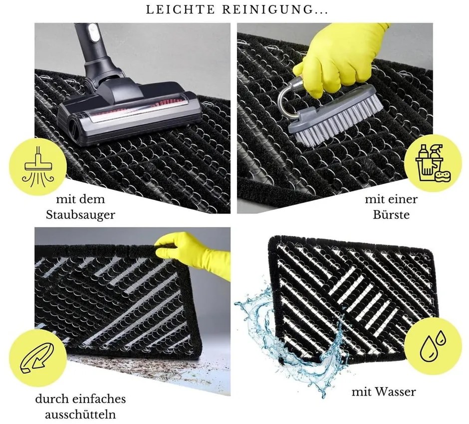 Изтривалка от кокосови влакна 40x60 cm Coco Black – Hanse Home