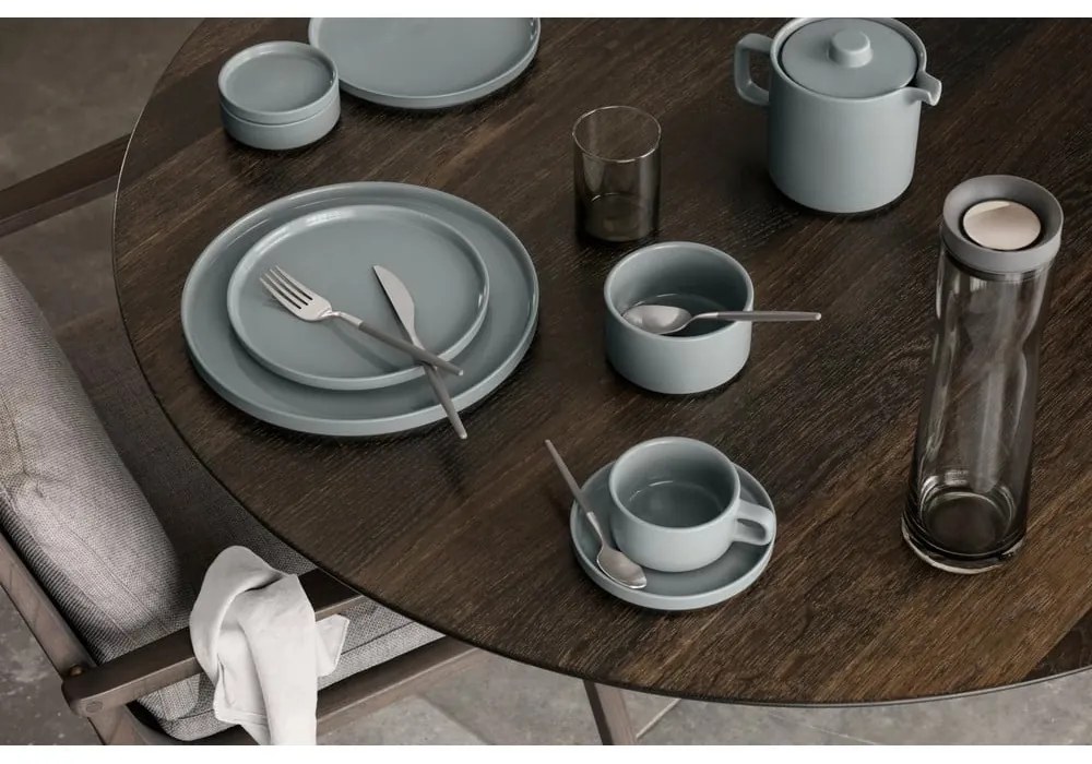 Тъмносиви//сребърни прибори за хранене 16 бр. от неръждаема стомана Maxime – Blomus