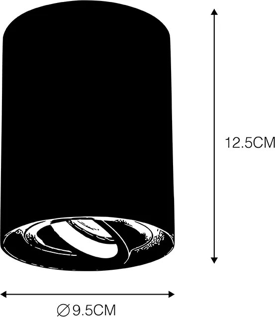 Интелигентен прожектор сив с мед, вкл. GU10 WiFi източник на светлина - Rondoo Up