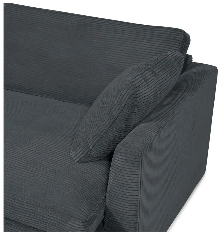 Сив диван от рипсено кадифе 132 cm Mobby – Scandic