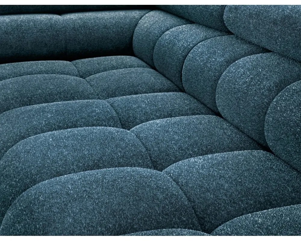 Син разтегателен ъглов диван с място за съхранение от букле (десен ъгъл L форма) Ferucce – ELTAP