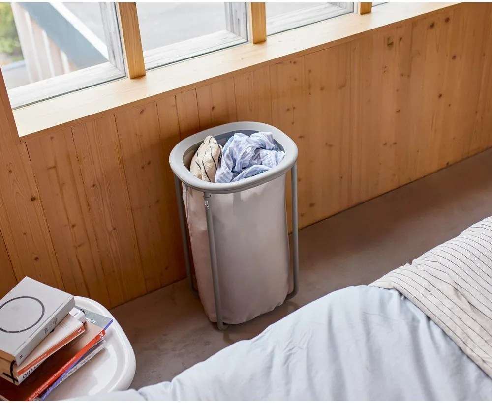 Светлосив текстилен кош за пране 50 l Duo – Joseph Joseph