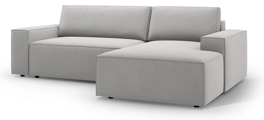 Светлосив разтегателен ъглов диван (десен ъгъл) Jodie – Micadoni Home