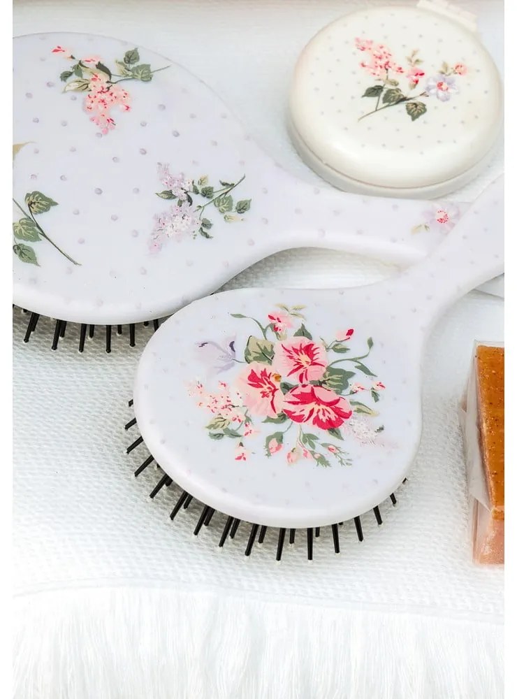 Джобно козметично огледало с гребен Asta - Green Gate