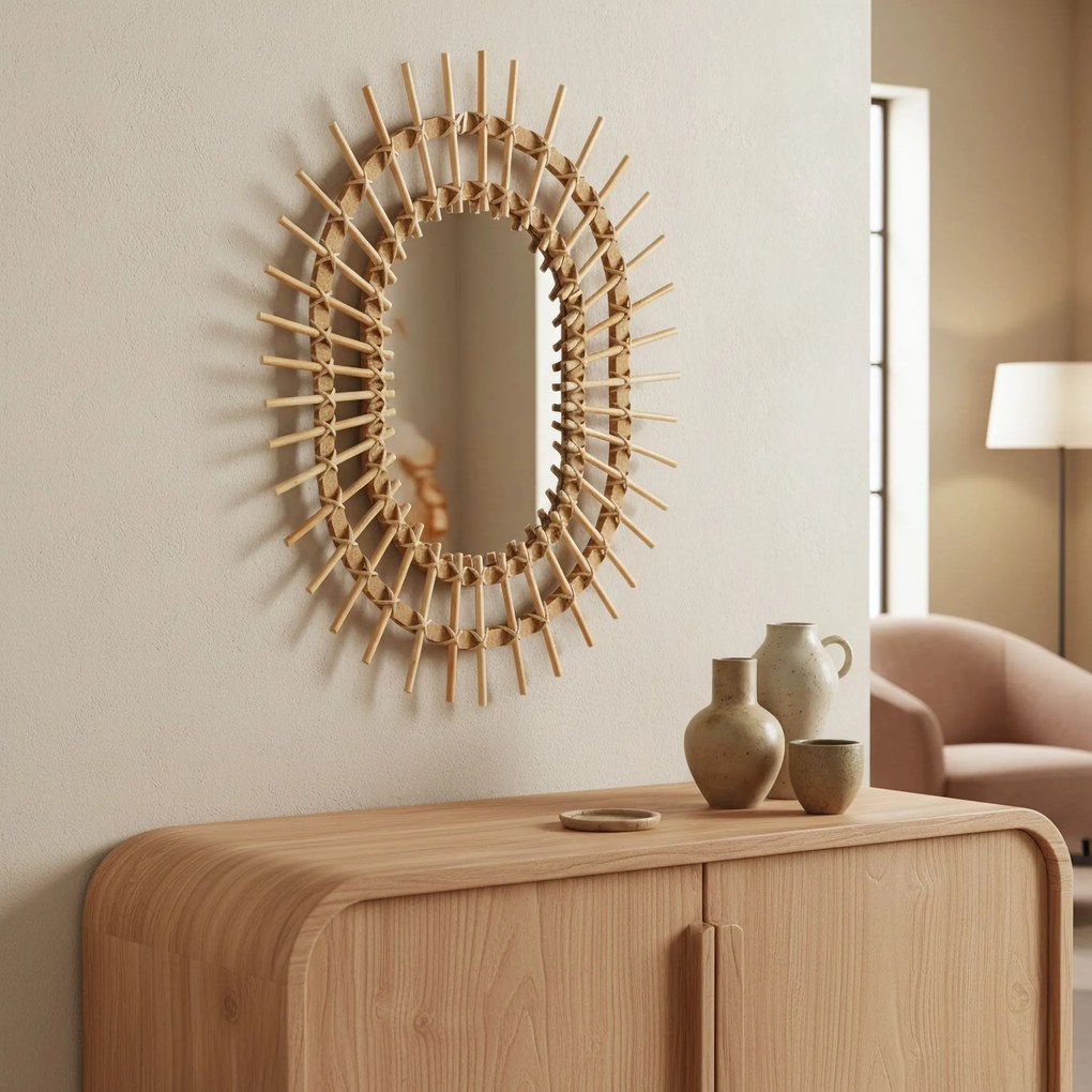 Бохо стенно огледало 57CM QDJ5749