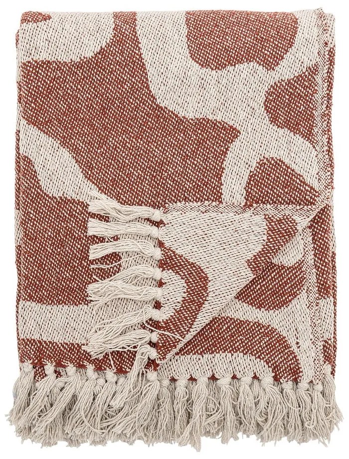 Кафяво одеяло от рециклиран памук 130x160 cm Salobre – Bloomingville