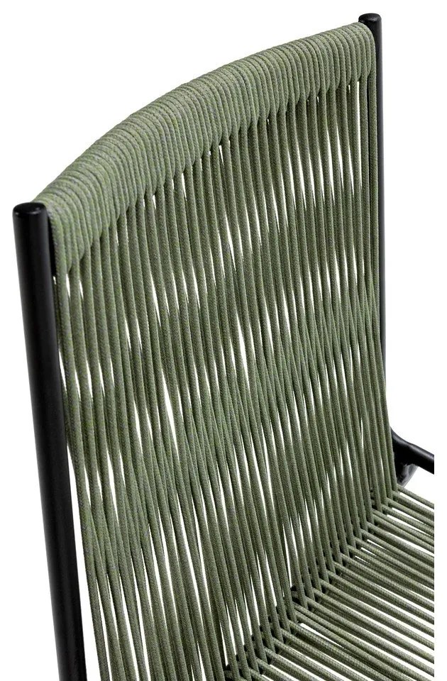 Зелени метални трапезни столове в комплект за подреждане 2 бр. Emily – Marckeric