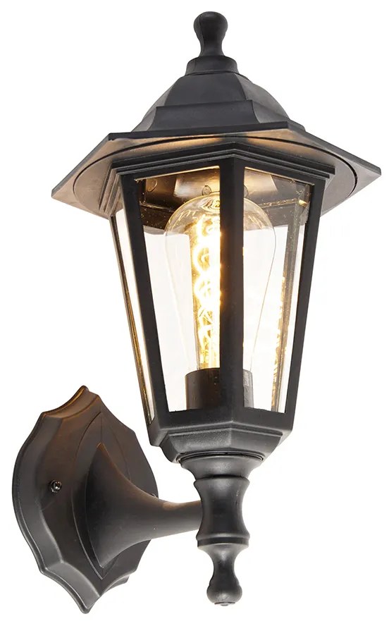 Смарт външна стенна лампа черна IP44 вкл. WiFi ST64 - New Haven