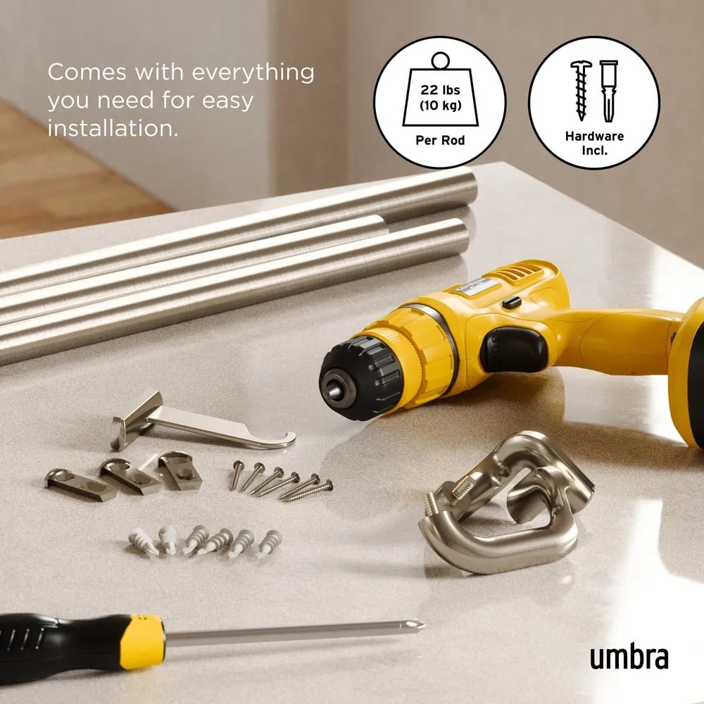 Стоманен разтегателен корниз 168 - 365 cm Twilight – Umbra