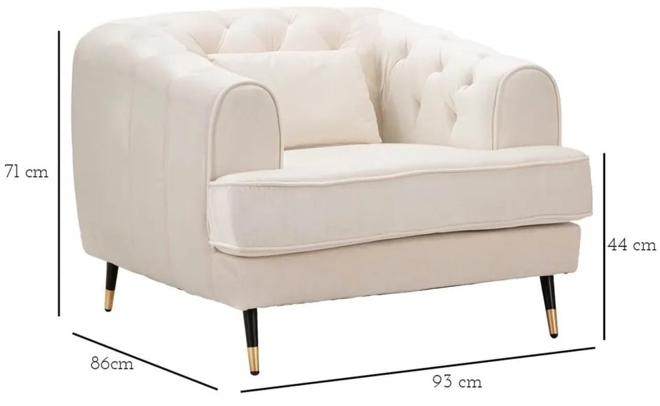 Кремав фотьойл Praga - Mauro Ferretti