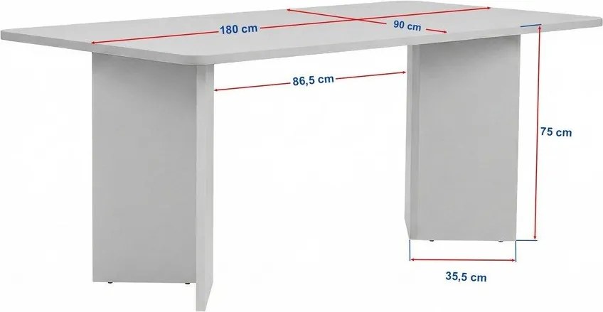 Трапезна маса 90x180 cm Linza – Kalune Design