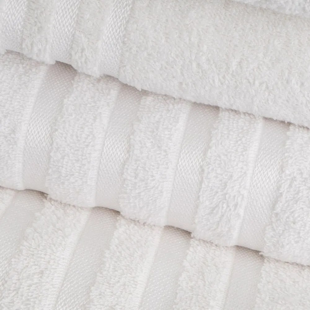 Бяла памучна кърпа от тери 50x100 cm Simple – Casa Selección