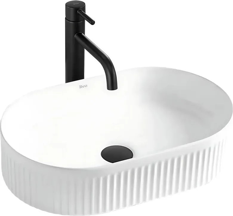 REA-U0603 - Мивка за плот VANDA 31x49 см керамика/бял гланц