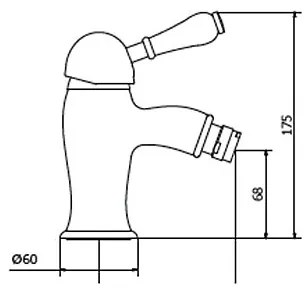 Смесител за биде Α/Β with Ceramic Ръчнаle TEOREMA TIFFanY-Bronze
