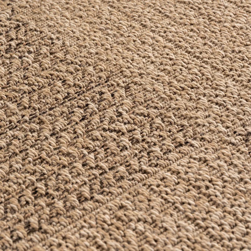 Кафяв кръгъл килим за открито и закрито ø 120 cm Timber 1405 – Ayyildiz Carpets