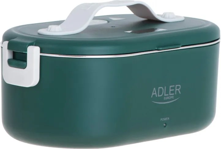Електрическа кутия за обяд Adler AD 4505, 800 ml, До 50C, Стоманен съд за храна, Зелен