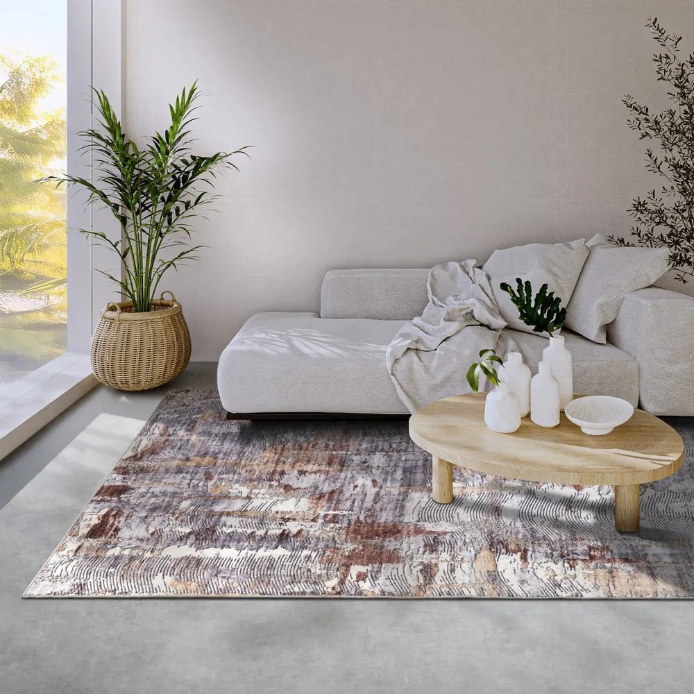 Сив килим 120x160 cm Malard Copper Gold – Elle Decoration