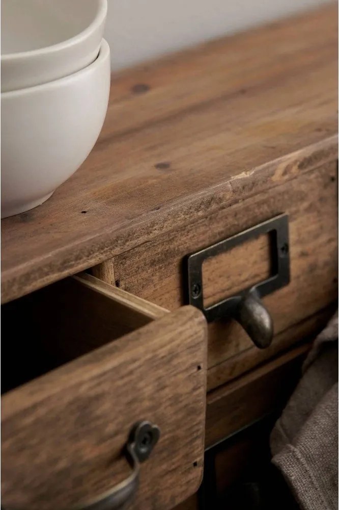 Висящ скрин от масивен бор в светло естествен цвят 67x25x14 cm Klas – Ellos Home