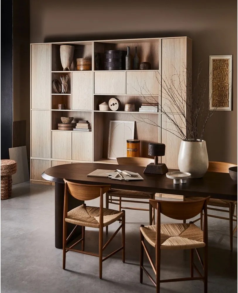 Модулен шкаф за книги в естествен дъб 77x199 cm Modulair - vtwonen