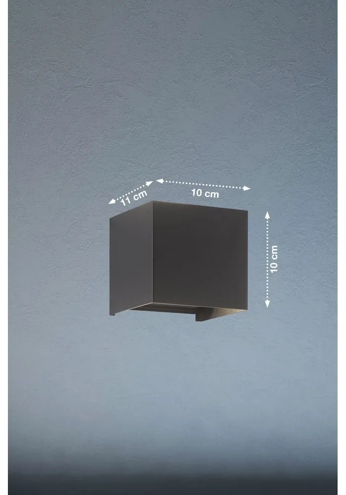 Черна LED светлина за стена - Fischer & Honsel