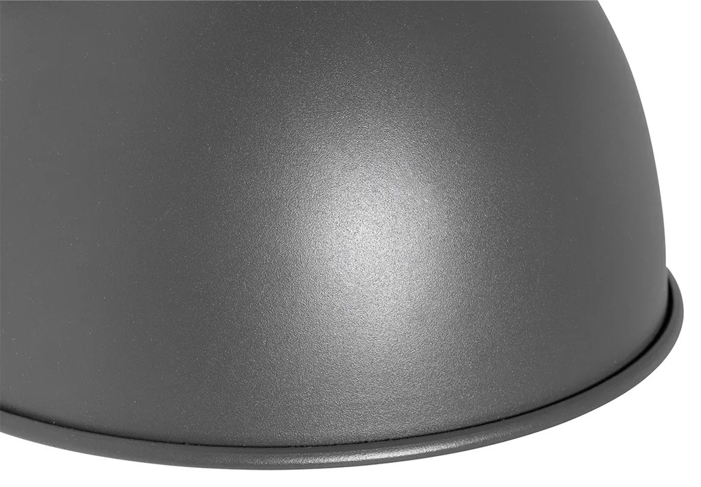 Индустриален външен стенен аплик тъмно сив кръгъл IP44 - Natas