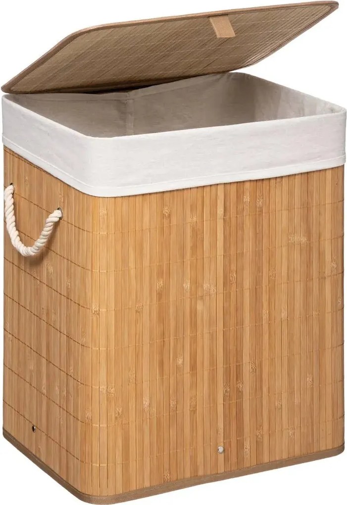 Кош за пране 5five, Бамбук, Правоъгълен, 60 l