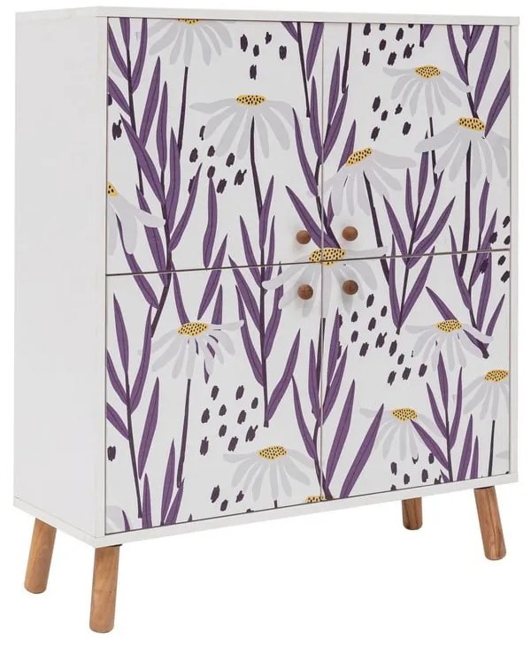 Бяло шкафче 95x111 cm Multilux – Kalune Design