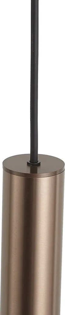 Дизайнерска висяща лампа тъмен бронз GU10 50mm IP44 - Tuba