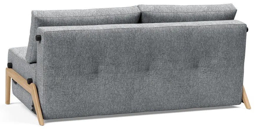 Сив разтегателен диван Wood Twist Granite, 96 x 167 cm Cubed - Innovation