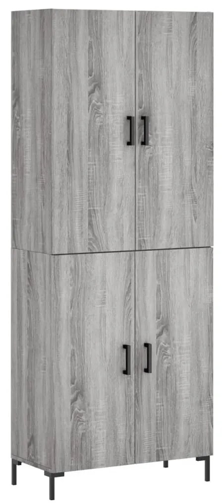 3195681 vidaXL Висок шкаф, сив сонома, 69,5x34x180 см, инженерно дърво