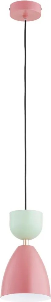 Пендел на шнур ENTORI 1xE27/15W/230V розов/мента