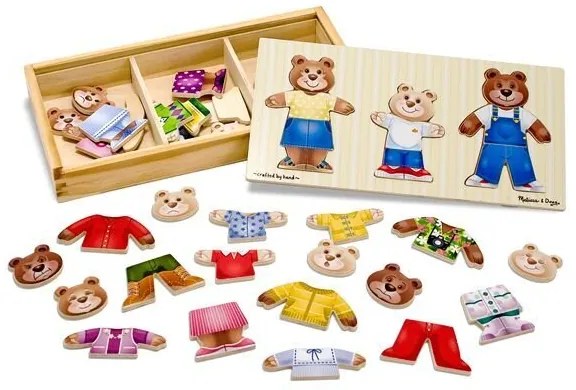 Дървени мечета с дрехи Melissa and Doug 13770