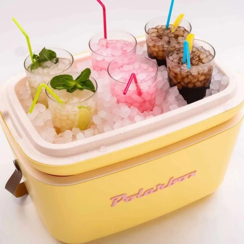 Хладилна чанта Polarbox Gold, 12 литра, AIRPOP полистирол, 5-15C до 24 часа, Розов/Златист