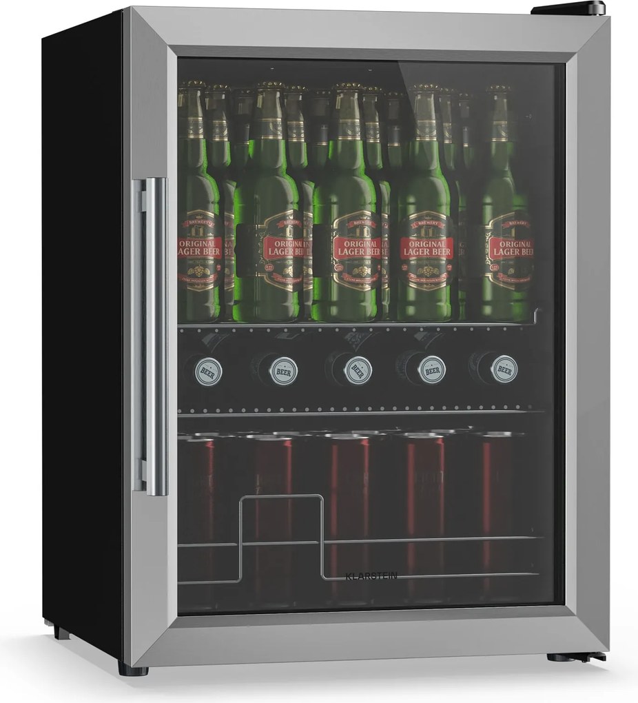 Klarstein Beersafe хладилник за напитки с стъклена врата | 64 x 48 см | LED вътрешно осветление