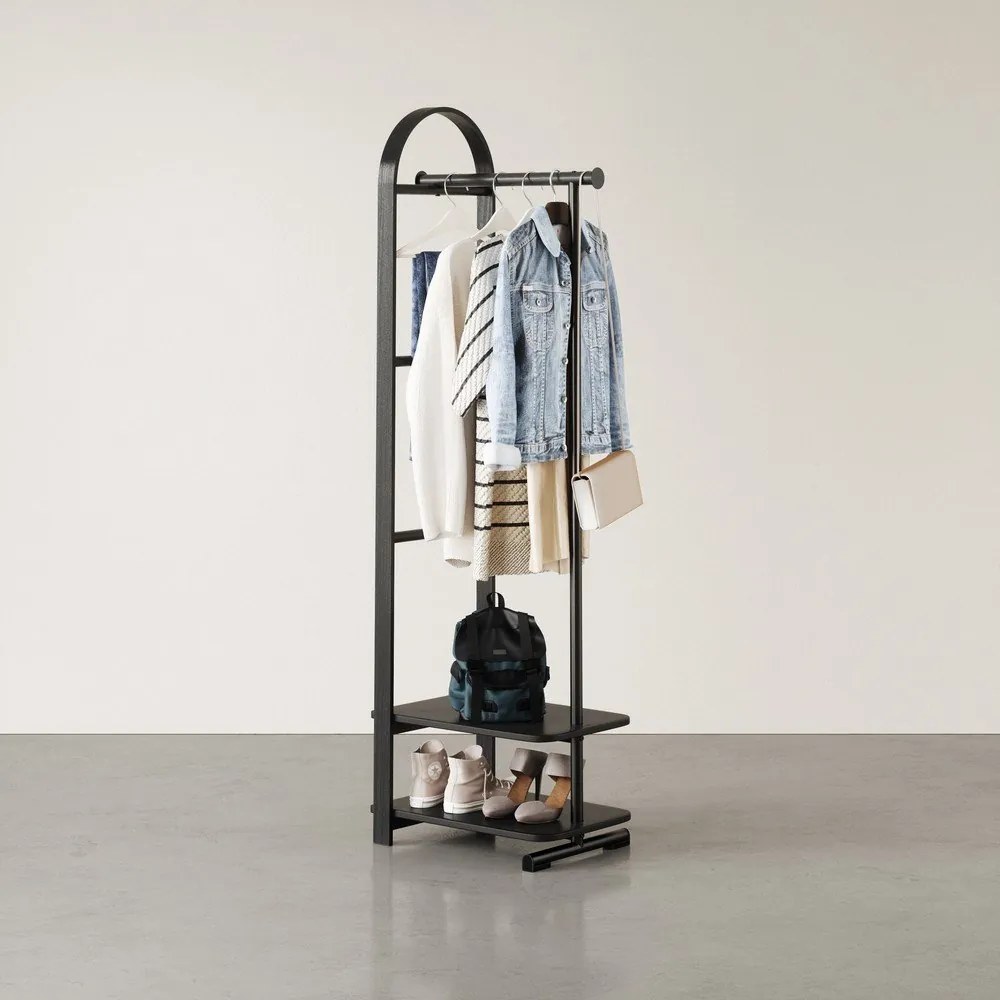 Черен комплект от за коридор от масивен ясен 37x167x54 cm Bellwood – Umbra