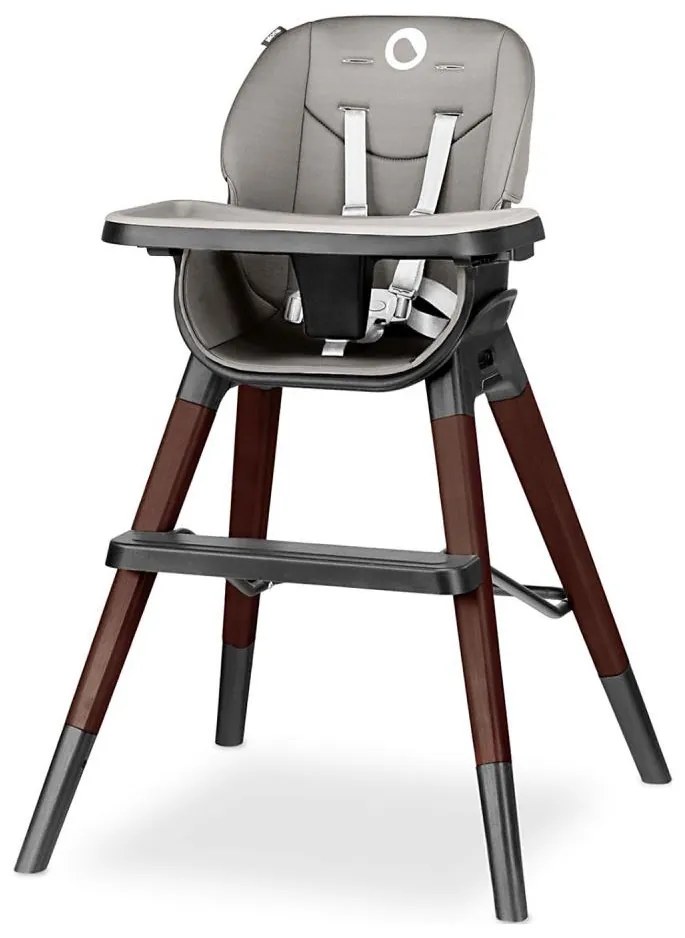 Lionelo - Детско столче за хранене 2 в 1 MONA черен оникс