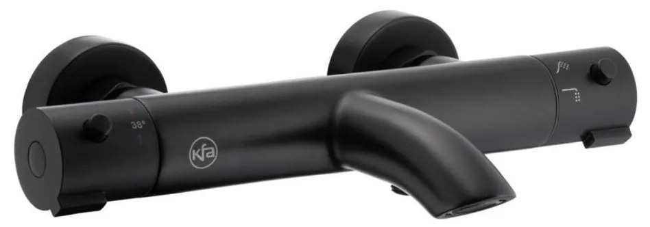 KFA Armatura 5734-010-81 - Термостатична ванова батерия MOZA мат черна